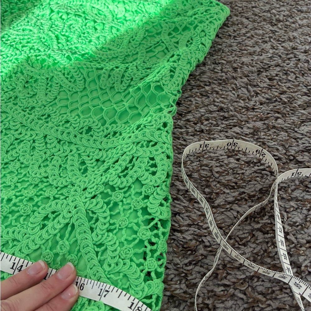 Lilly Pulitzer Lime Green Summer Party Dress: Size M - Picture 10 of 11